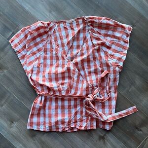 Gap plaid tie top